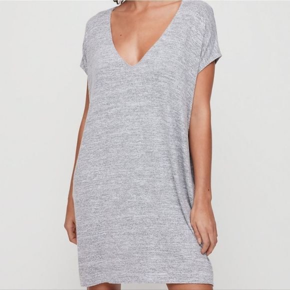 Aritzia Wilfred Free Marcoux Mini Oversized Gray Dress Size XS. - Picture 2 of 15